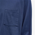 Beams Plus Men's Long Sleeve Pocket T-Shirt in Navy
