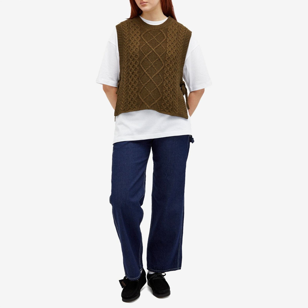 Beams Boy Women's G. Alan Vest in Olive 