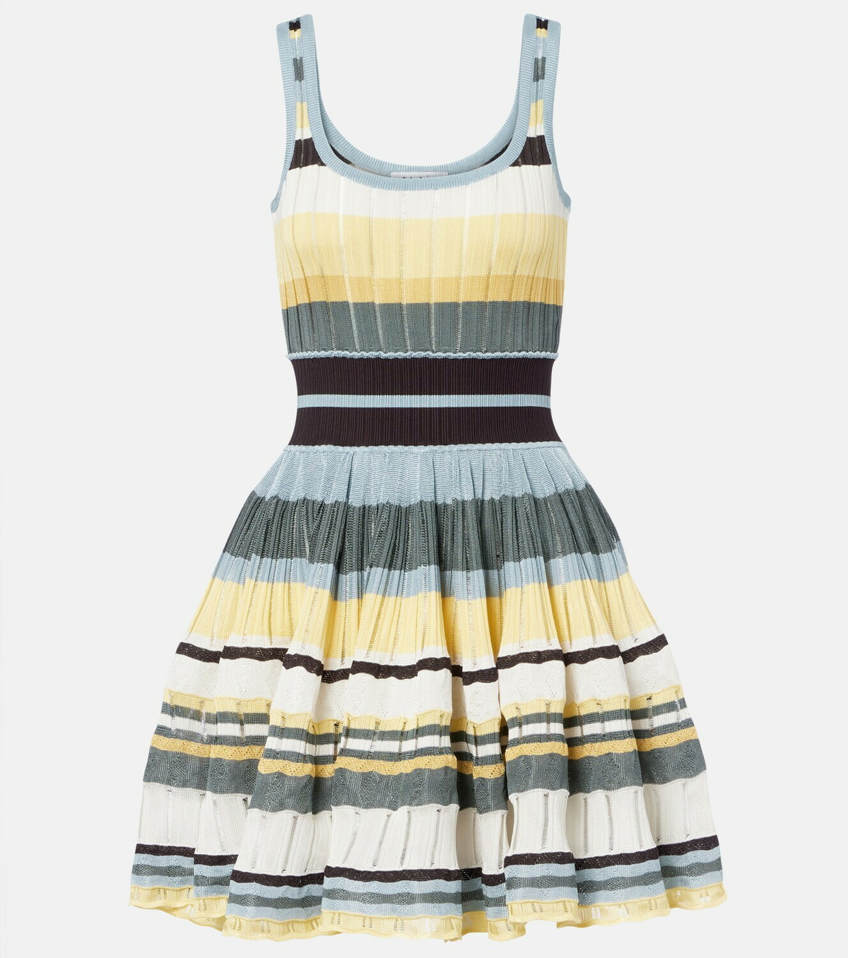 Alaïa Knitted striped minidress
