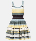 Alaïa Knitted striped minidress