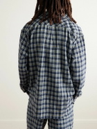 The Elder Statesman - Dune Checked Cotton Shirt - Blue