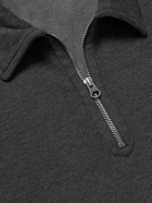 Hartford - Cotton-Blend Jersey Half-Zip Sweatshirt - Gray