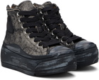 R13 Gray & Black Kurt High Top Sneakers