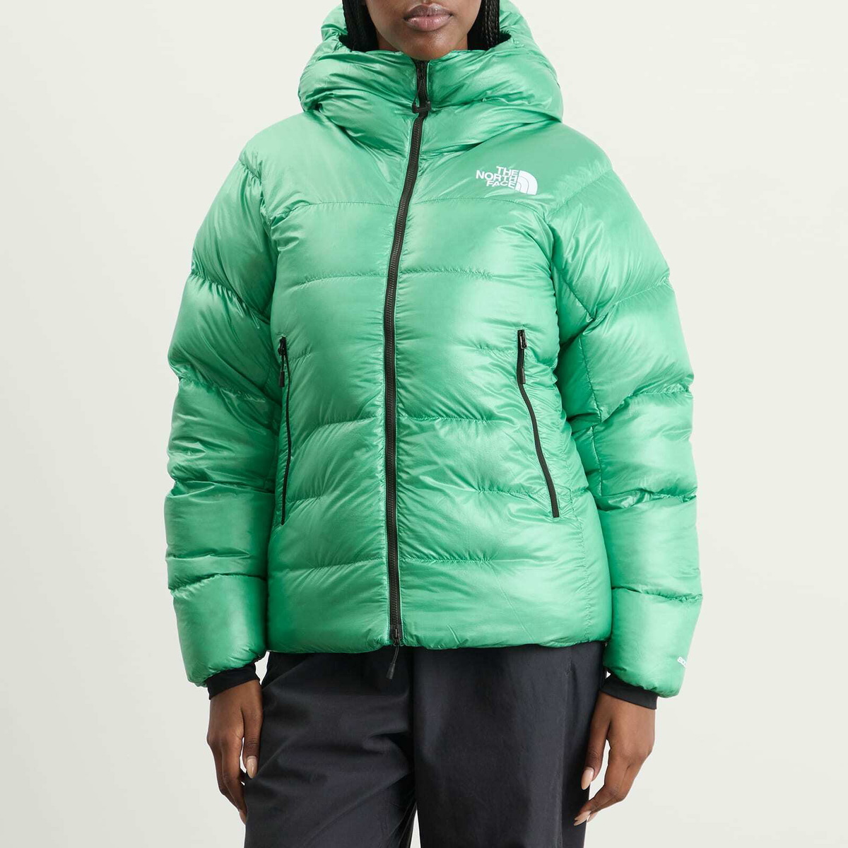 The North Face Women's Summit Pumori Down Parka Jacket in Nebula Green