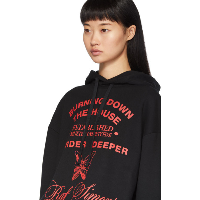 Raf simons burning down the house hoodie new arrivals