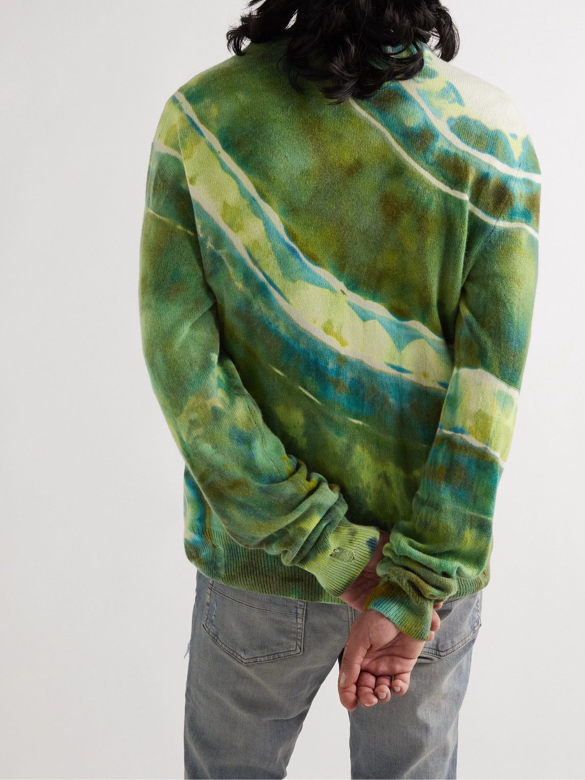 関税込■*AMIRI* Ma Tie Dyeロゴ入り長袖パーカー AMIRI MA ロゴ パーカー | ブラック | FARFETCH JP