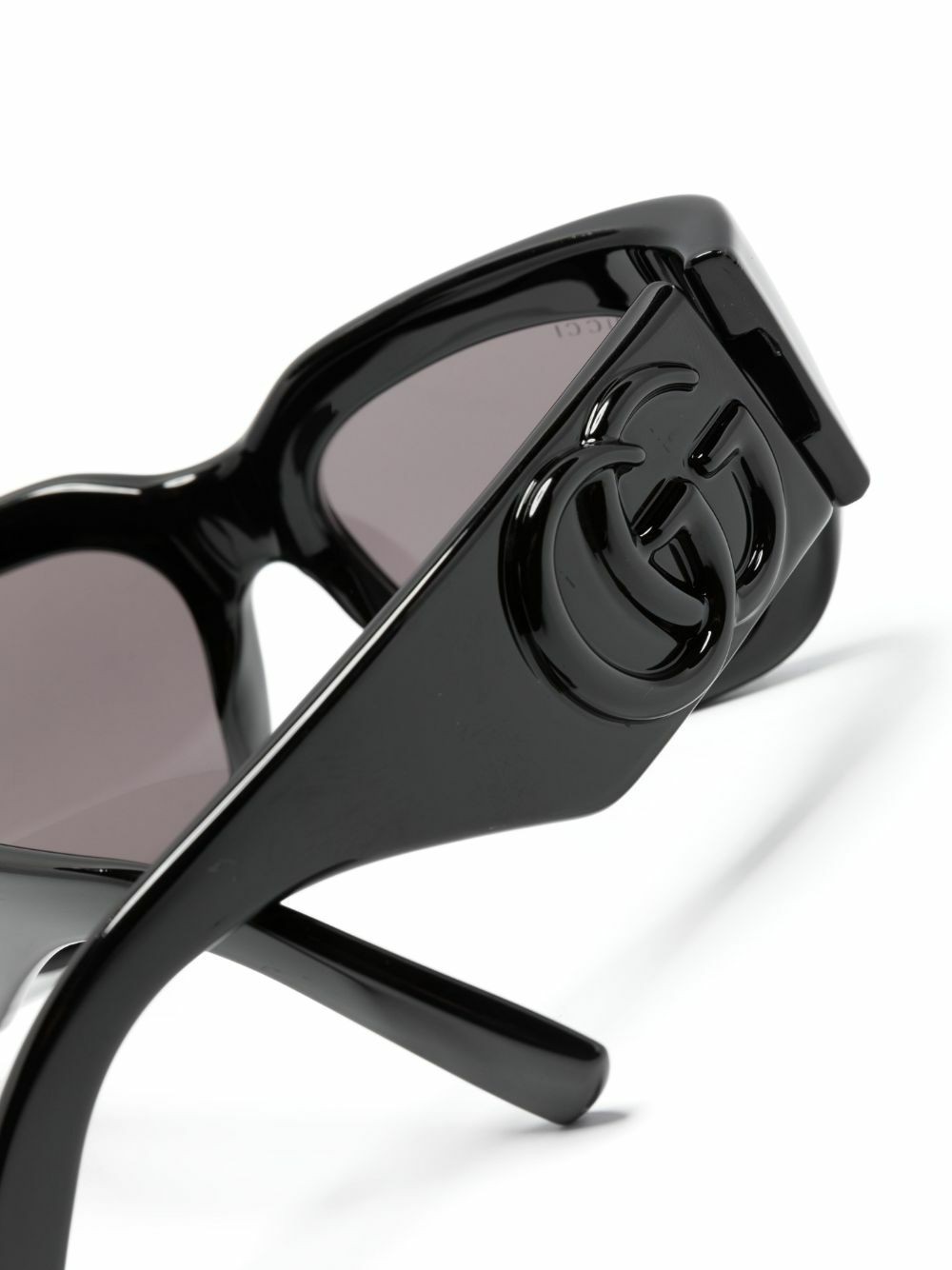 Gucci Eyewear Black Double G Oversize-Frame Sunglasses