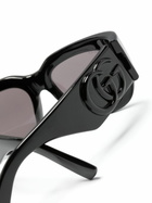 Gucci Eyewear Black Double G Oversize-Frame Sunglasses