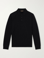 Slowear - Slim-Fit Flexwool Polo Shirt - Black
