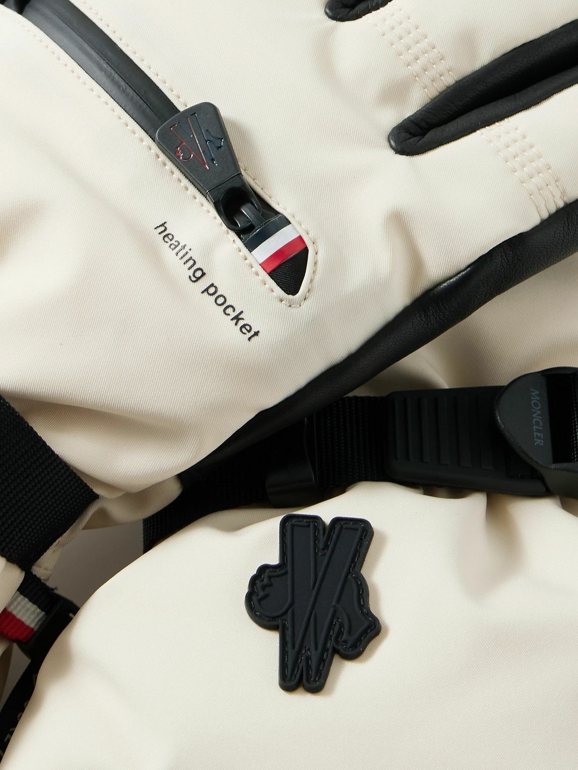 Moncler Grenoble - Leather-Trimmed GORE-TEX Ski Gloves - Neutrals