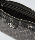 Gucci GG leather-trimmed shoulder bag