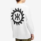 WTAPS Men's 19 Long Sleeve Printed T-Shirt in White