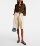 Veronica Beard Carmina leather-trimmed thong sandals