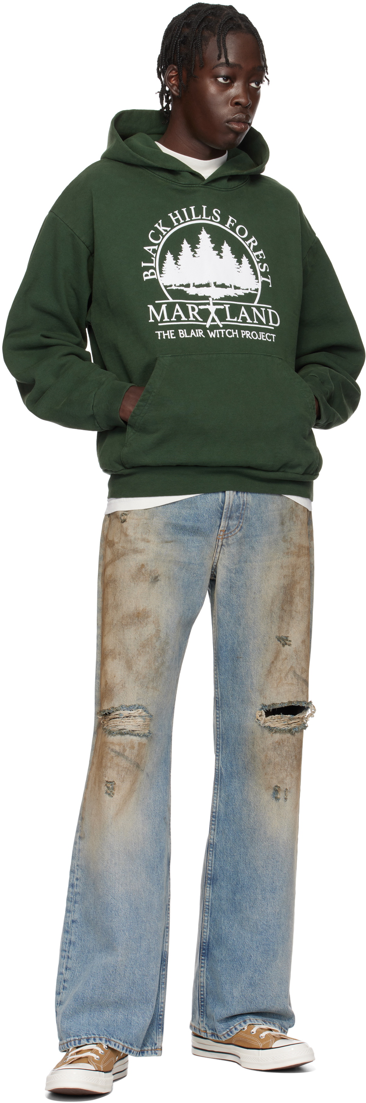 Online Ceramics Green The Blair Witch 'Black Hills Forest Map' Hoodie
