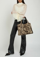 Stella Mccartney Logo Leopard-jacquard Canvas Tote bag - Brown - One Size