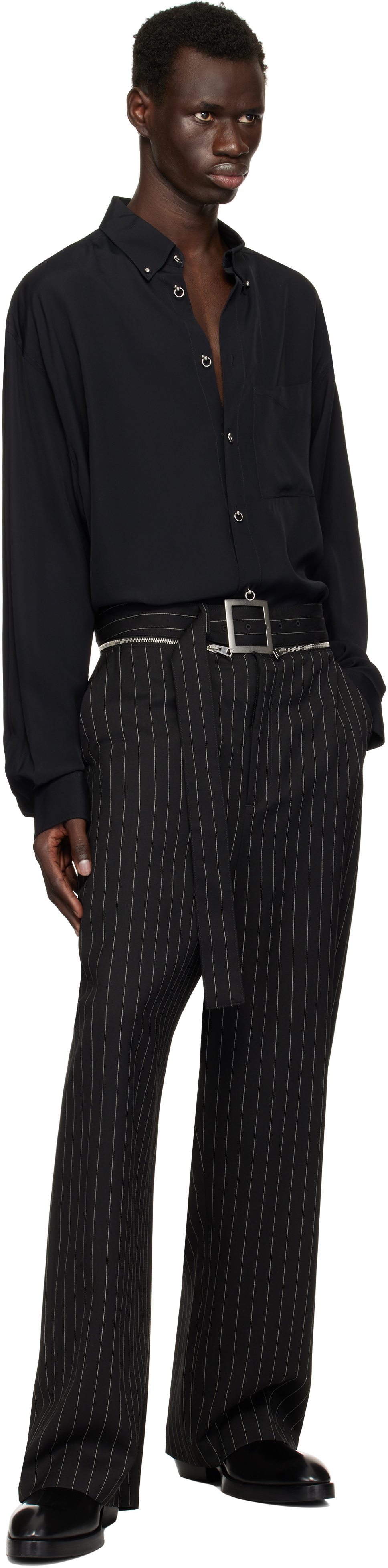 Mugler Black Pierced Shirt