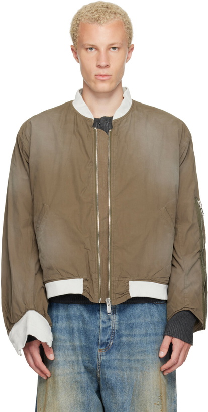 Photo: 424 Khaki Military Bomber Jacket