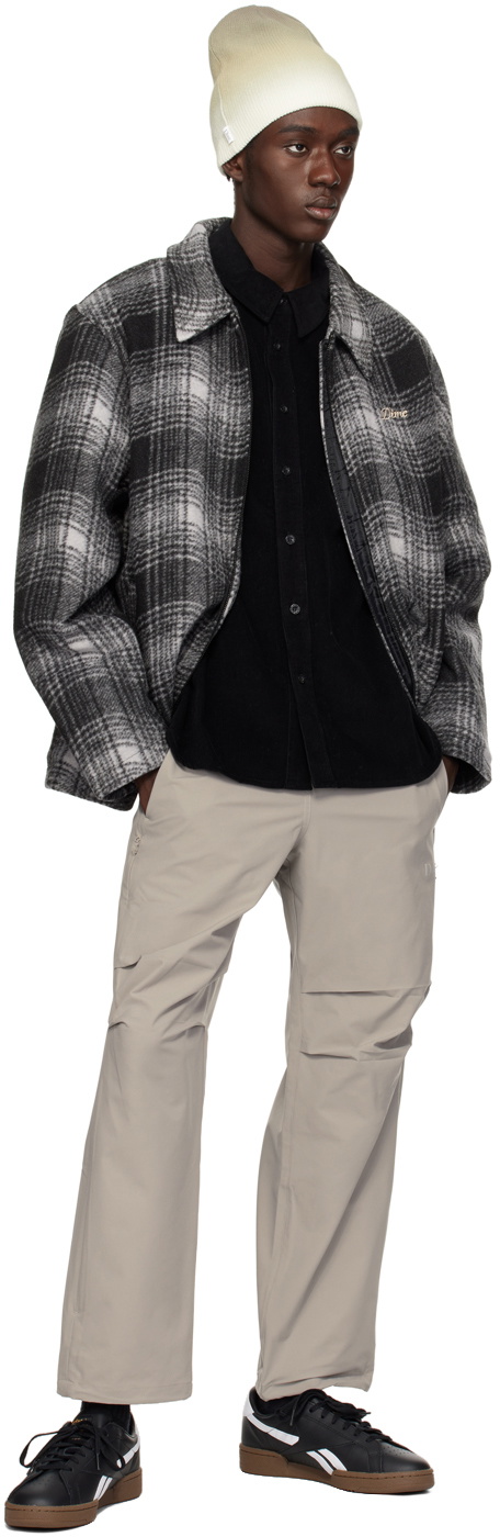 Dime Gray & Black Wave Plaid Jacket Dime