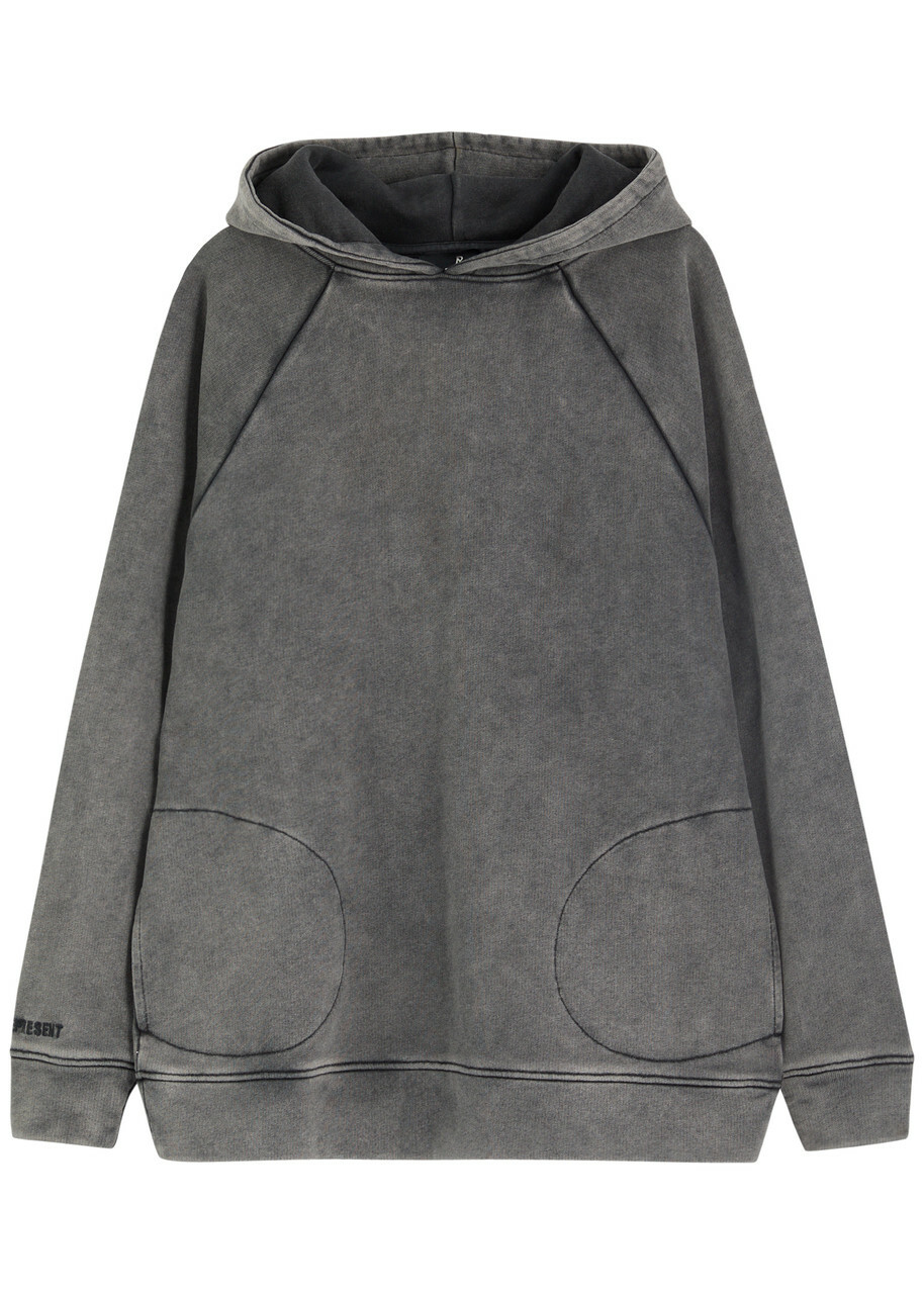 Represent Monster Hooded Cotton Sweatshirt Grey