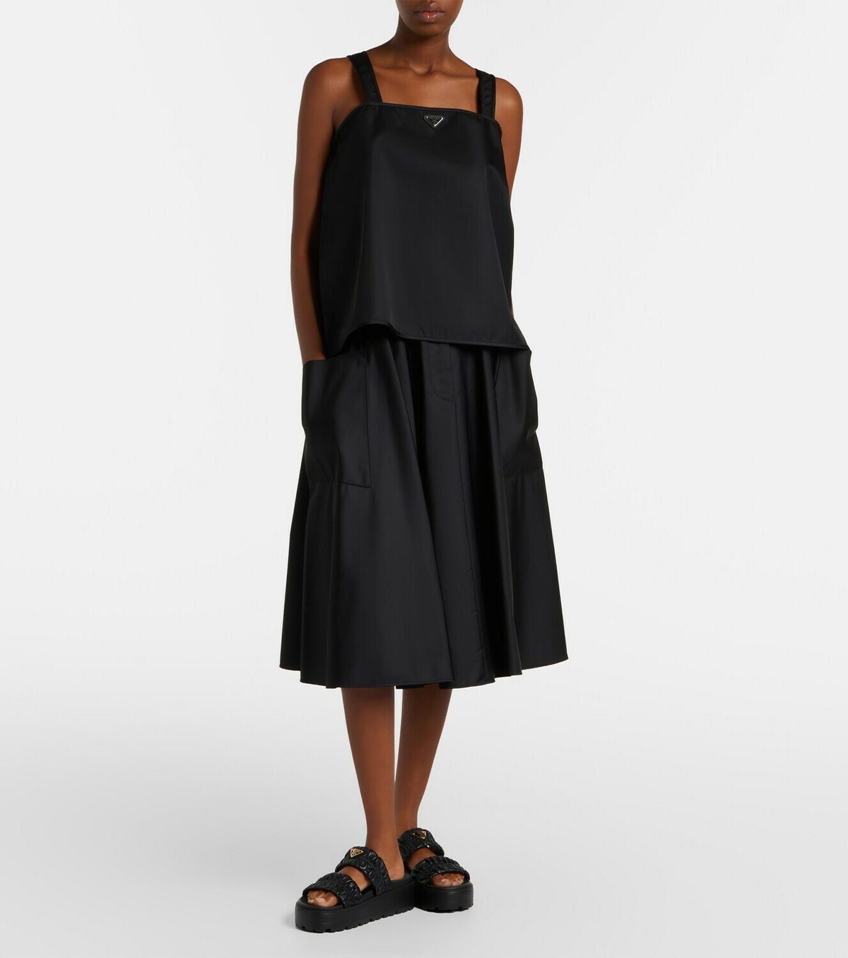 Prada Matelassé leather platform sandals