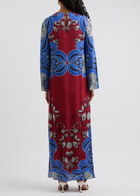 Borgo DE Nor Capucine Printed Maxi Dress Blue