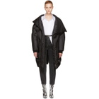 Chen Peng Black Long Funnel Puffer Jacket