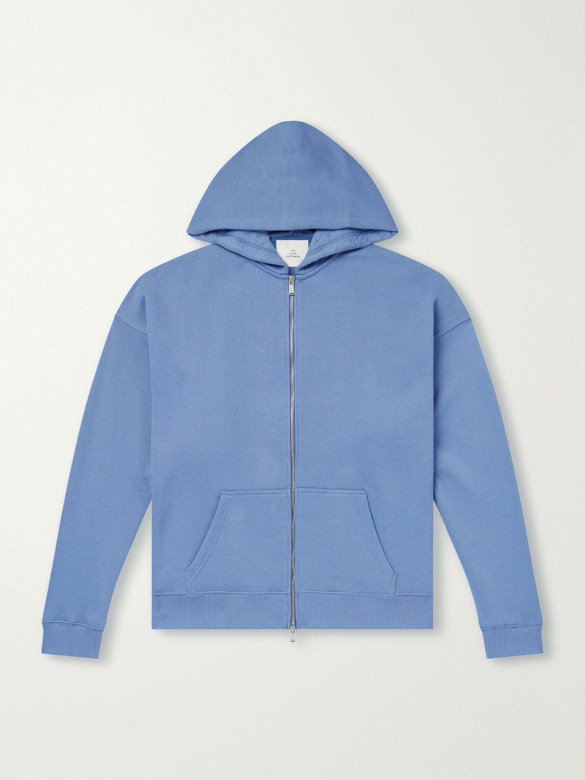 The Elder Statesman - Cotton-Jersey Zip-Up Hoodie - Blue