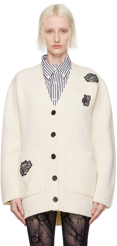 Photo: Marc Jacobs Off-White 'The Lace Appliqué' Cardigan
