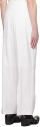 Feng Chen Wang White Cutout Trousers