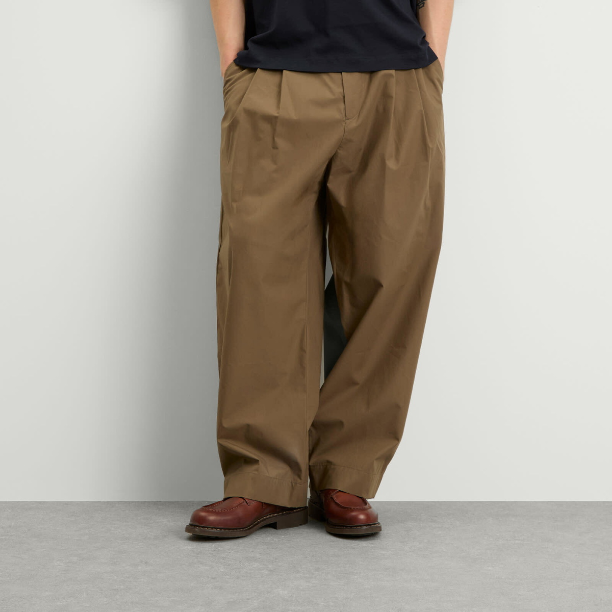 Studio Nicholson Men's Double Pleat Volume Pant in Boulder Studio