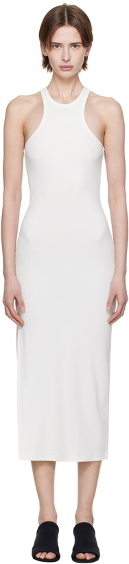 Photo: Courrèges White Scuba 90's Rib Midi Dress