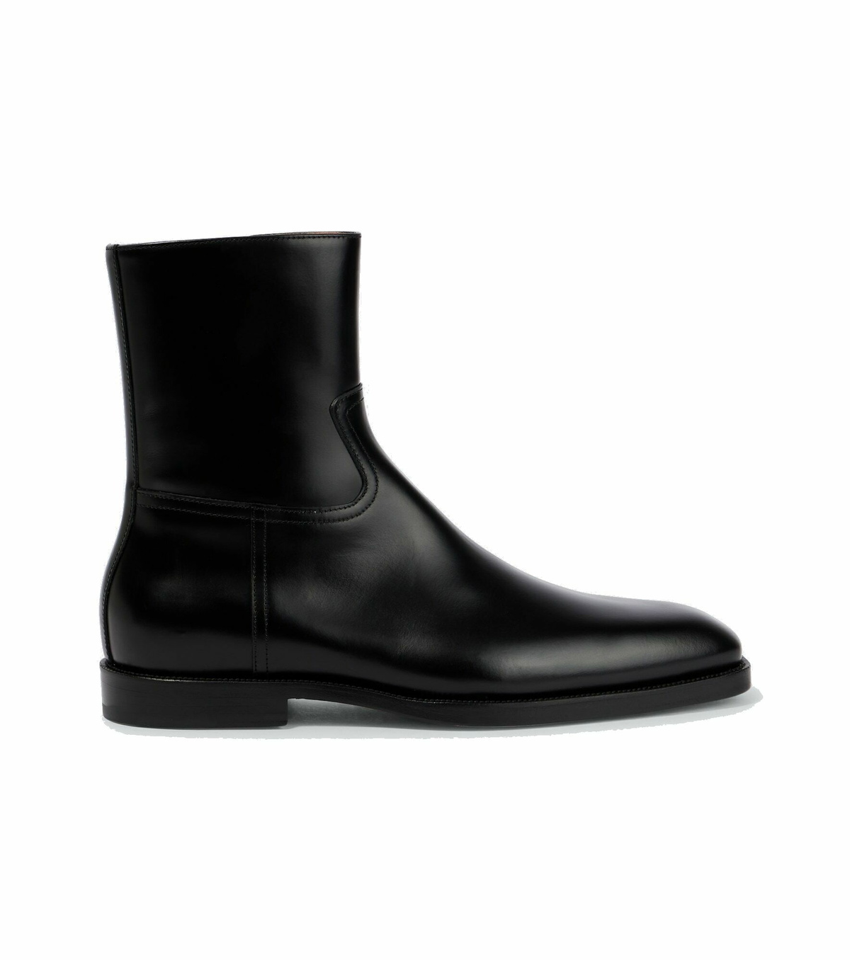 dries van noten leather platform ankle boots
