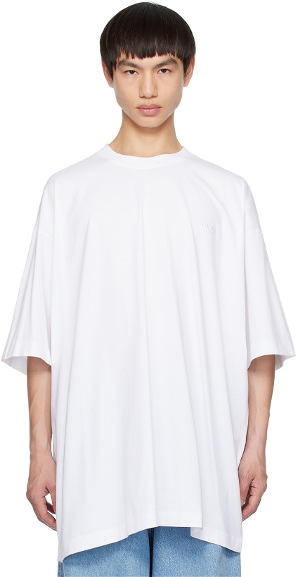 Photo: VETEMENTS White Embroidered T-Shirt