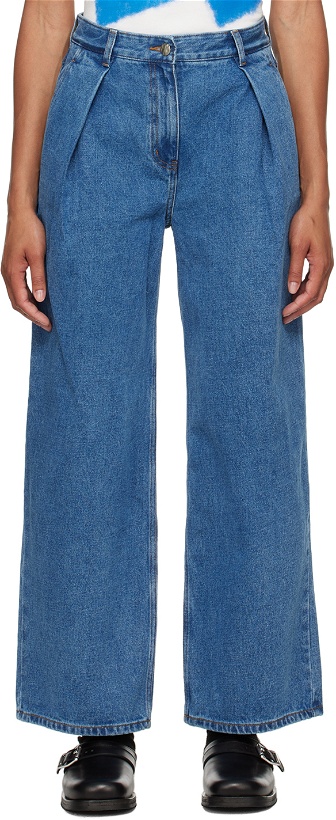 Photo: ADER error Blue Pleated Jeans