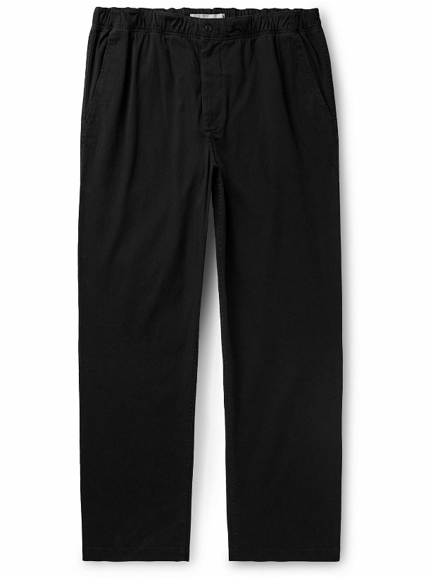 Photo: Norse Projects - Ezra Straight-Leg Stretch-Cotton Twill Trousers - Black