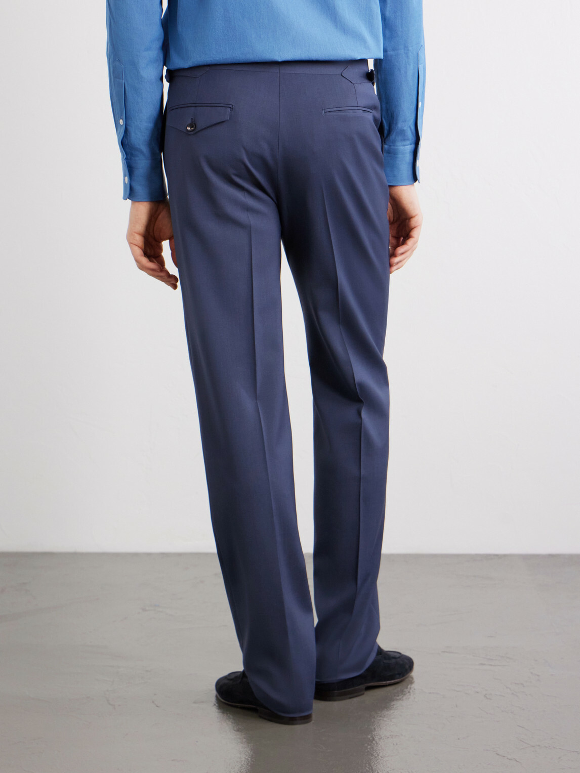 J. Mueser - Waverly Straight-Leg Wool Twill Suit Trousers - Blue
