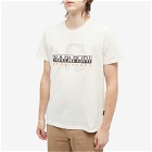 Napapijri Men's Iceberg Graphic Logo T-Shirt in White Whisper