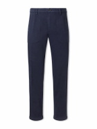 Canali - Straight-Leg Cotton-Blend Twill Trousers - Blue