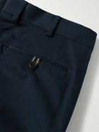 Brioni - Pienza Slim-Fit Straight-Leg Cotton-Blend Twill Trousers - Blue