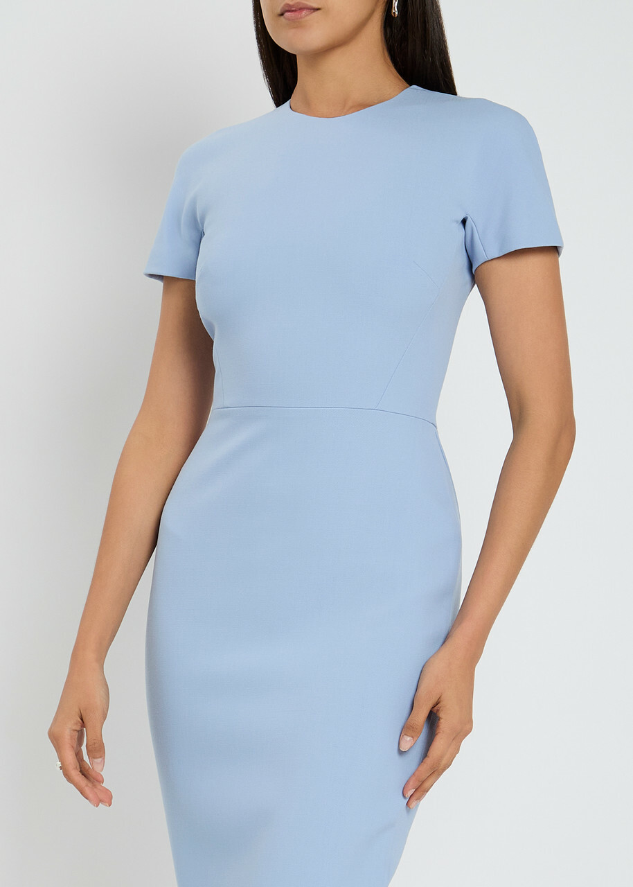 blue victoria beckham dress Gathered Waist Midi Dress - Royal Blue main image 0
