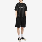 Dime Men's Striped Short Sleeve Knit in Black