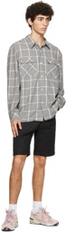 HOPE Grey Check Base Over Shirt