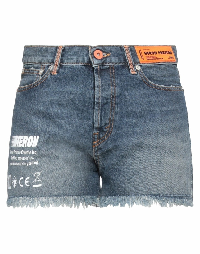Photo: Heron Preston Womens Denim shorts in Blue