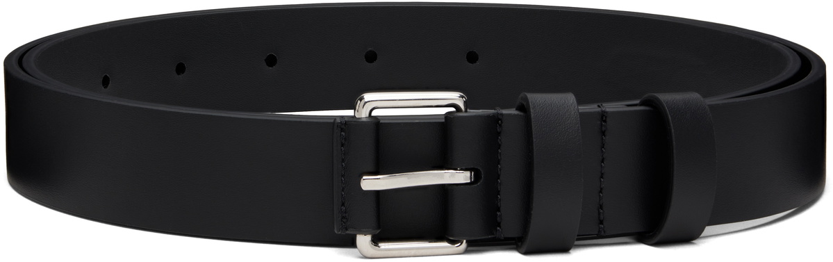 Lanvin Black Compagnon Leather Belt