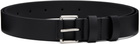 Lanvin Black Compagnon Leather Belt