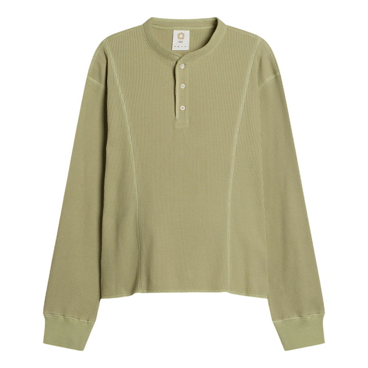 Photo: Gander Men's Henley Waffle Longsleeve in Sage