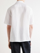Zegna - Convertible-Collar Linen Shirt - White