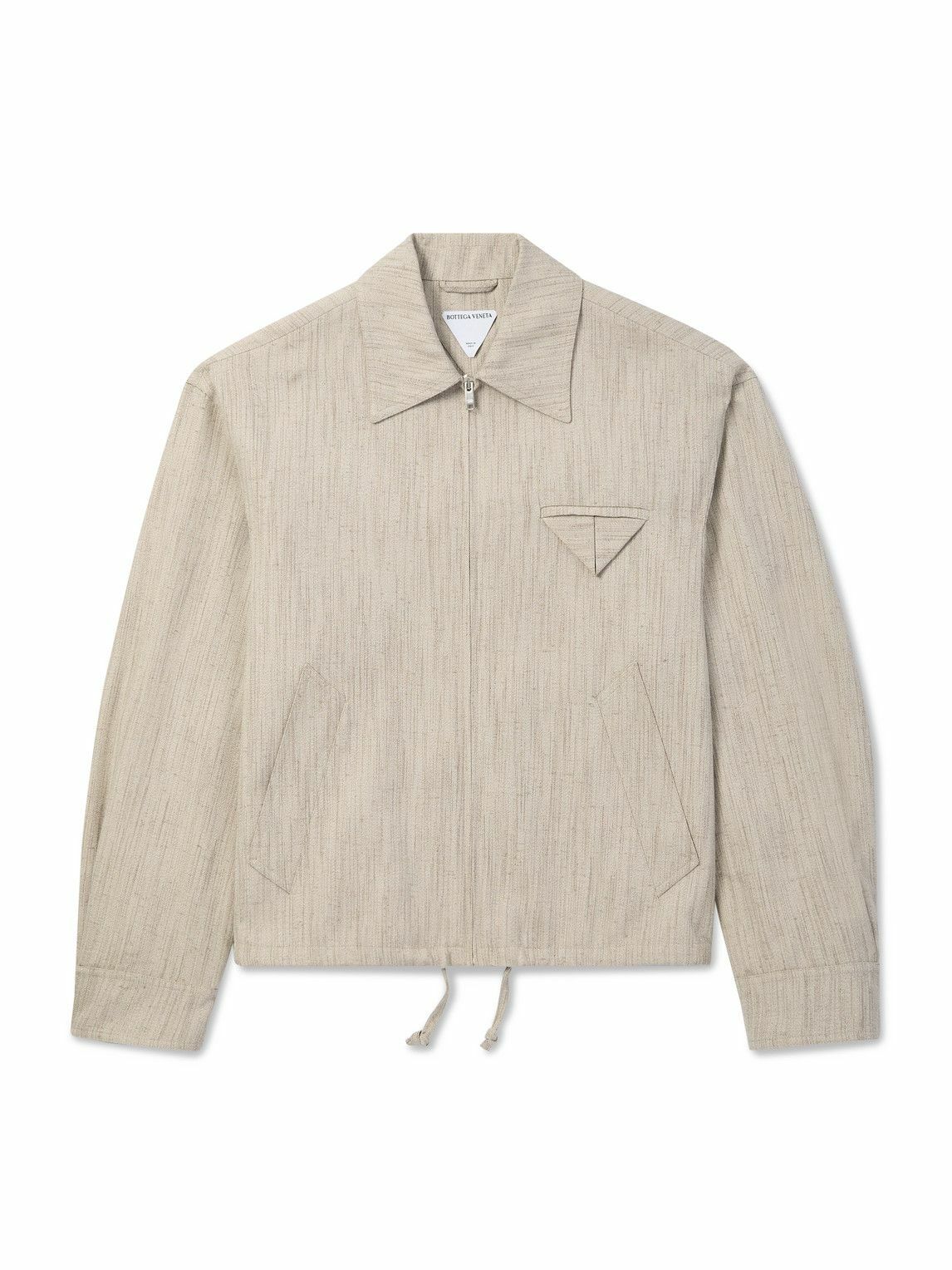 ジャケット BOTTEGA VENETA JACKET (837573V5BX0 1000) Bottega Veneta Technical jacket with leather puffer vest