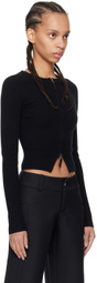 Fax Copy Express Black Zip Sweater