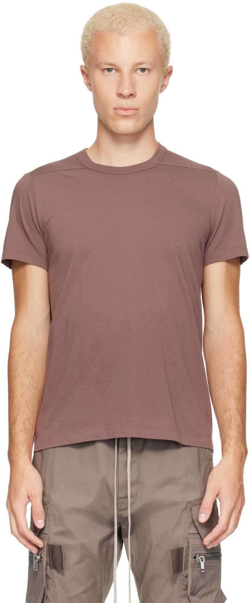 Rick Owens Burgundy Tower Short Level T-shirt